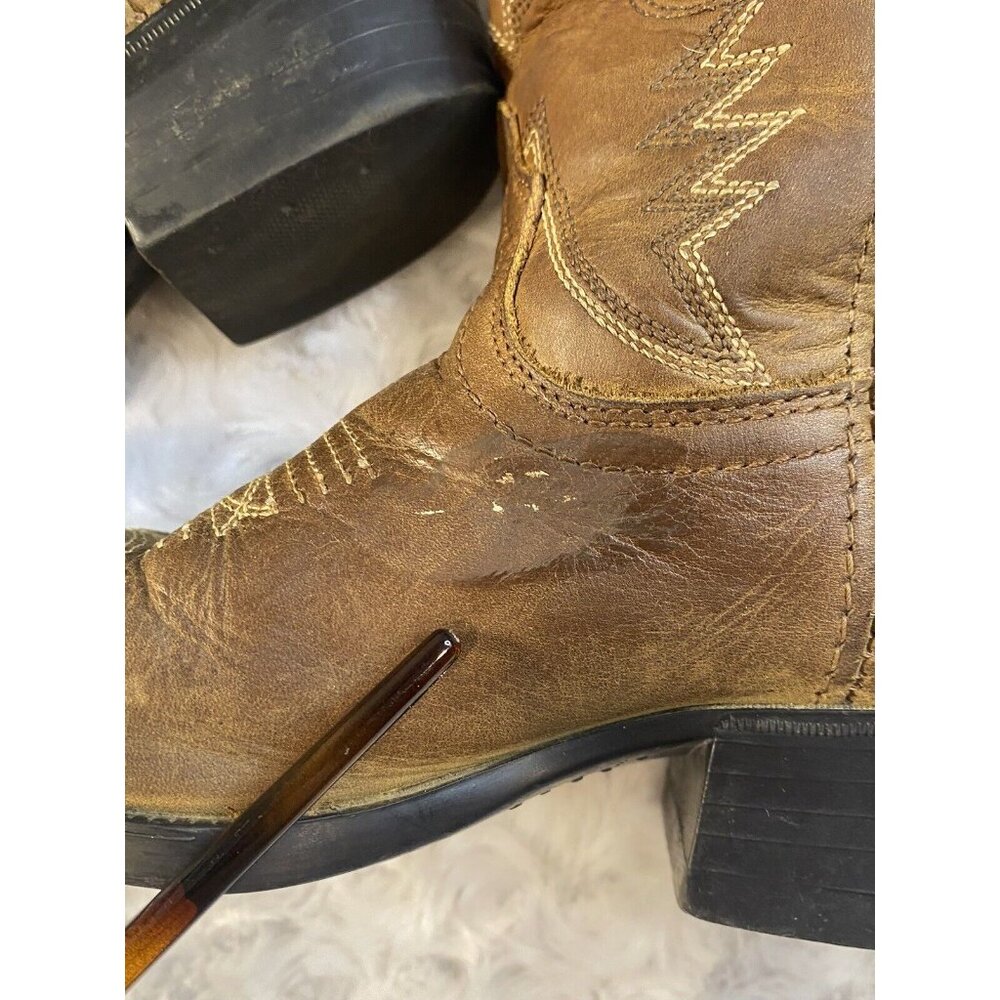 Dan Post Children’s Western Boots Size 12.5 DPC2003 Pull On Leather - Picture 6 of 10